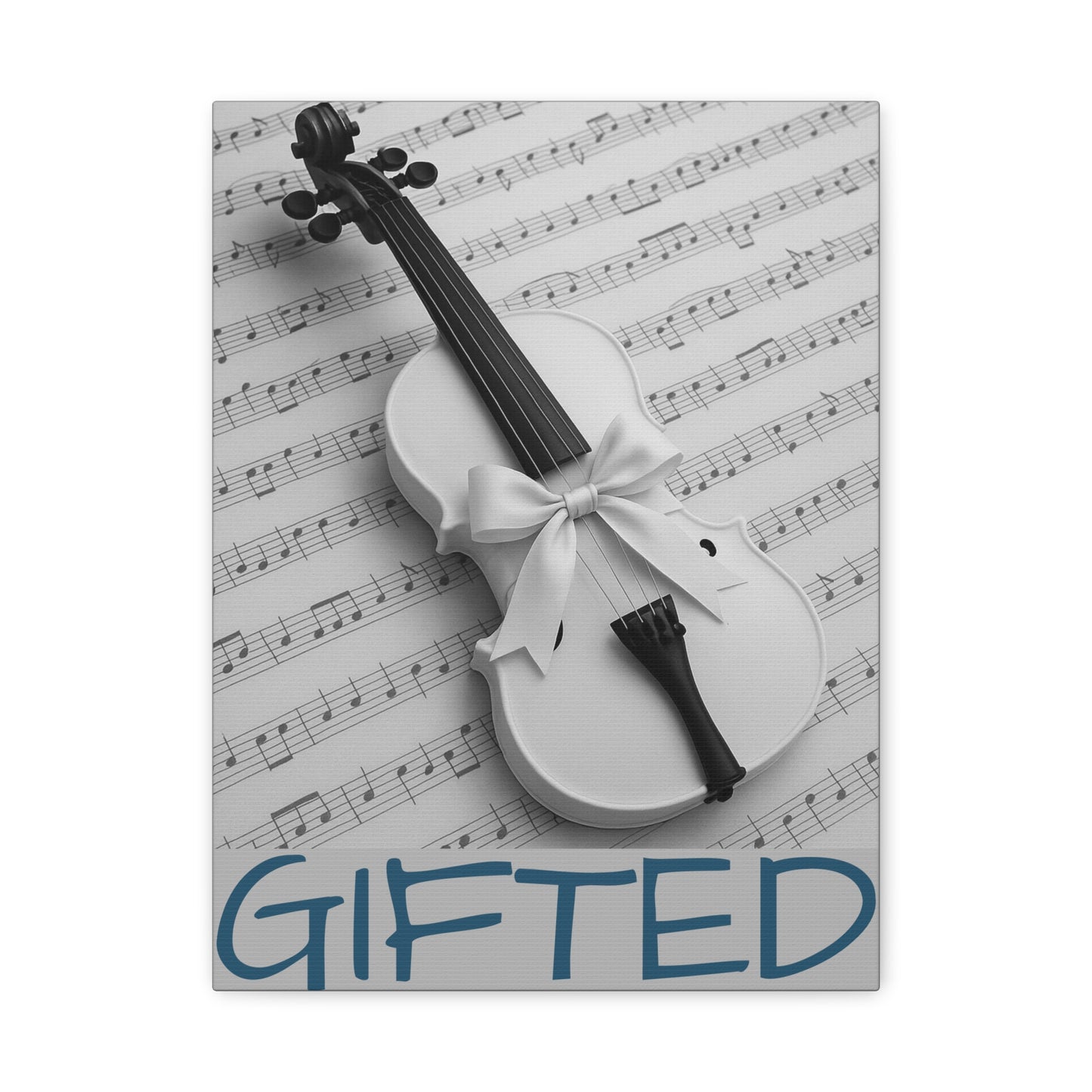 Canvas Art GIFTid Musician Home Decor, Stretched Matte Canvas, 1 25'', Violin Art Prints, Music Lover Gift