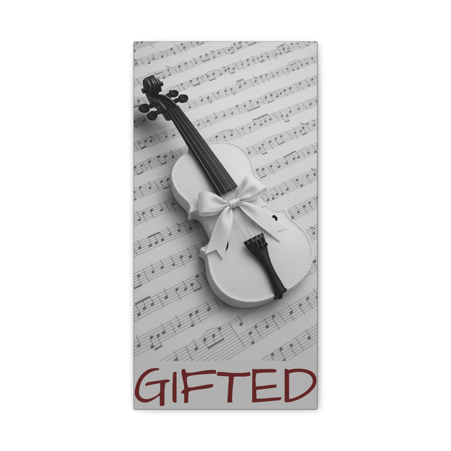 Canvas Art GIFTid Musician Home Decor, Stretched Matte Canvas, 1 25'', Violin Art Prints, Music Lover Gift