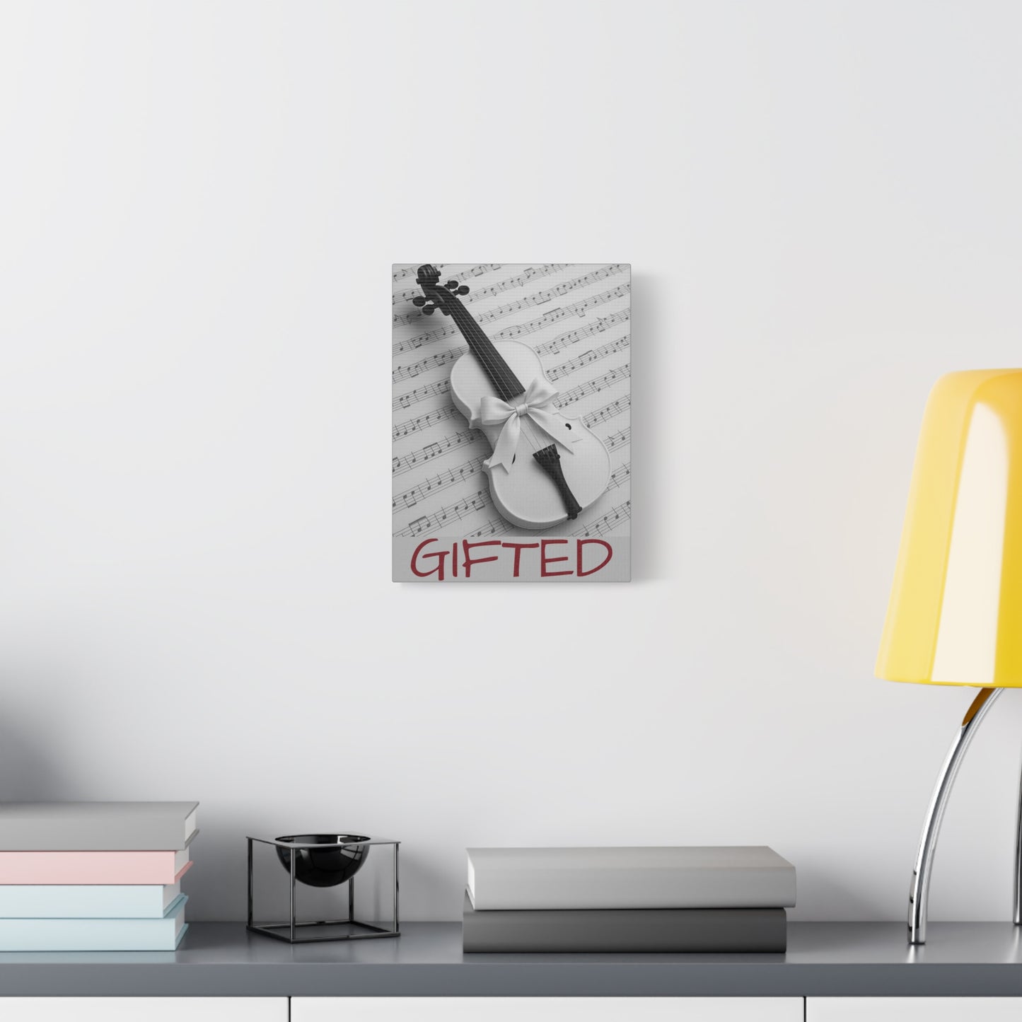 Canvas Art GIFTid Musician Home Decor, Stretched Matte Canvas, 1 25'', Violin Art Prints, Music Lover Gift