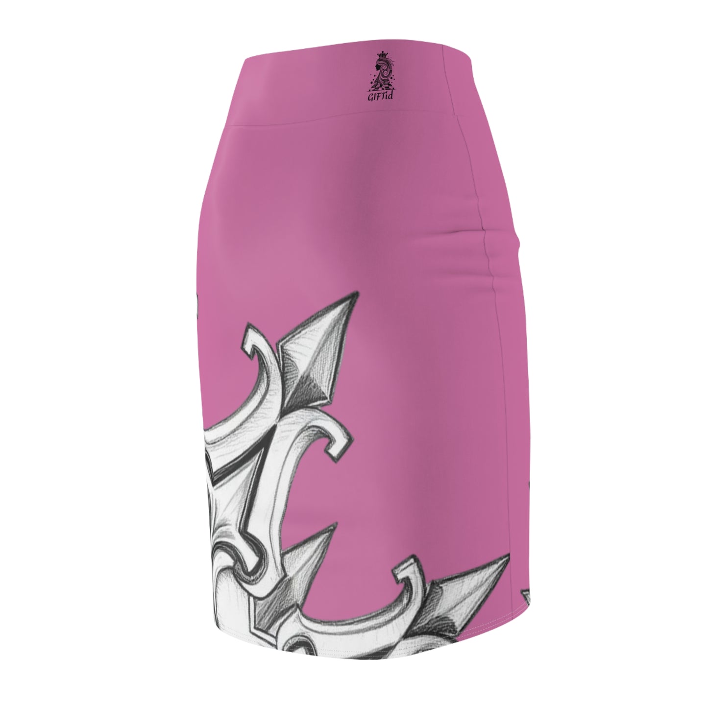 Sharp Curves Pencil Skirt Pink