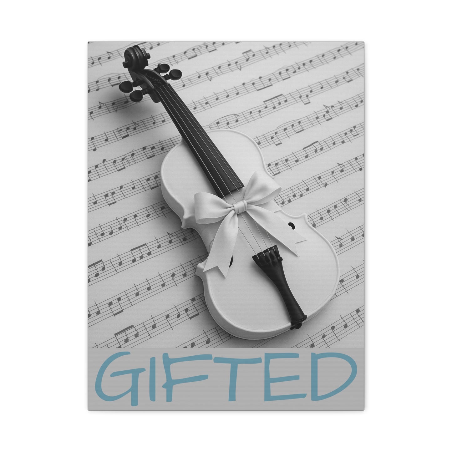 Canvas Art GIFTid Musician Home Decor, Stretched Matte Canvas, 1 25'', Violin Art Prints, Music Lover Gift