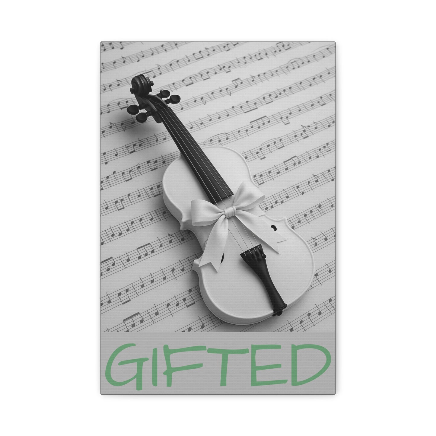 Canvas Art GIFTid Musician Home Decor, Stretched Matte Canvas, 1 25'', Violin Art Prints, Music Lover Gift