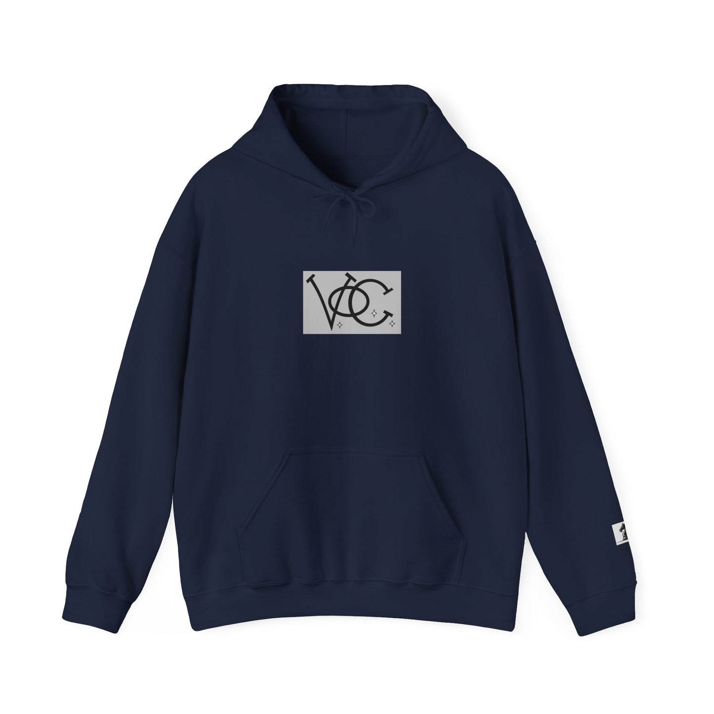 Stylish Unisex Hoodie with Custom "V.O.C." Graphic Design, Cozy Pullover, Casual Wear, Gift for Him/Her, Perfect for All Seasons