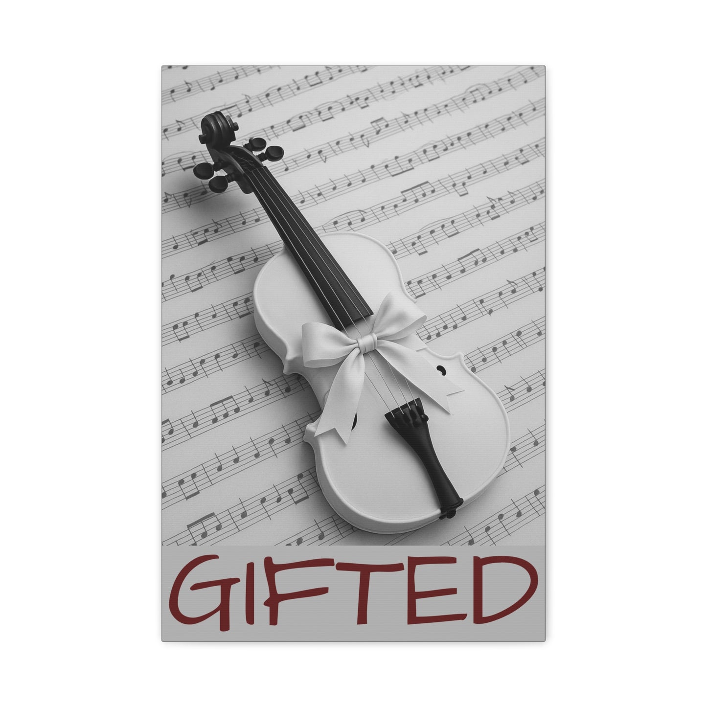 Canvas Art GIFTid Musician Home Decor, Stretched Matte Canvas, 1 25'', Violin Art Prints, Music Lover Gift