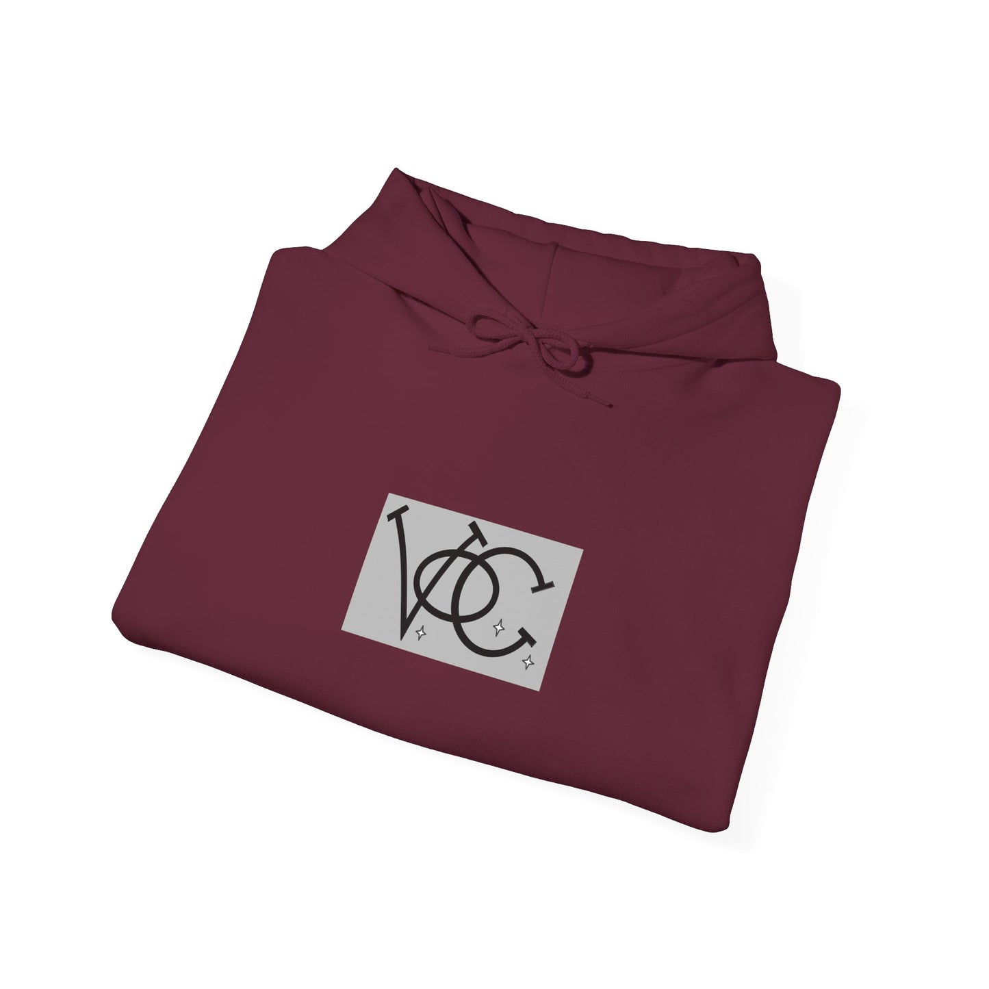 Stylish Unisex Hoodie with Custom "V.O.C." Graphic Design, Cozy Pullover, Casual Wear, Gift for Him/Her, Perfect for All Seasons