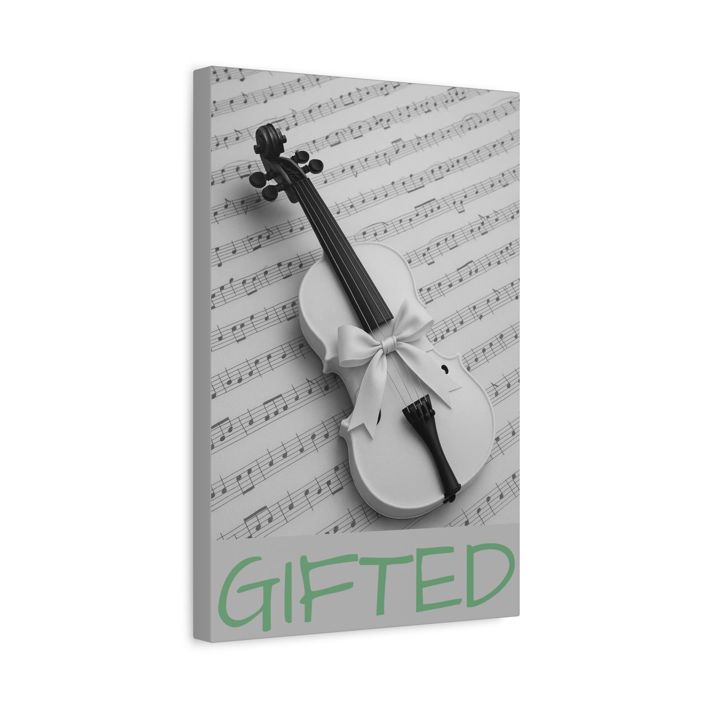 Canvas Art GIFTid Musician Home Decor, Stretched Matte Canvas, 1 25'', Violin Art Prints, Music Lover Gift
