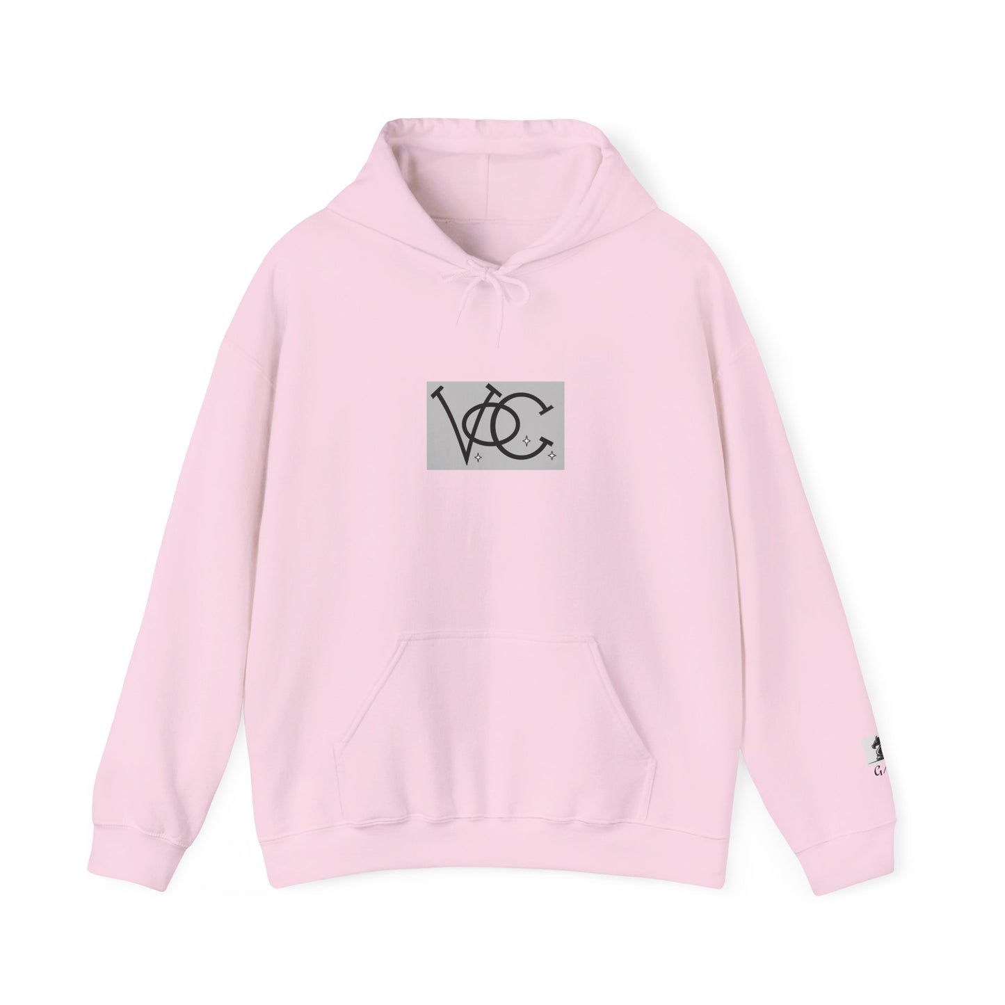 Stylish Unisex Hoodie with Custom "V.O.C." Graphic Design, Cozy Pullover, Casual Wear, Gift for Him/Her, Perfect for All Seasons