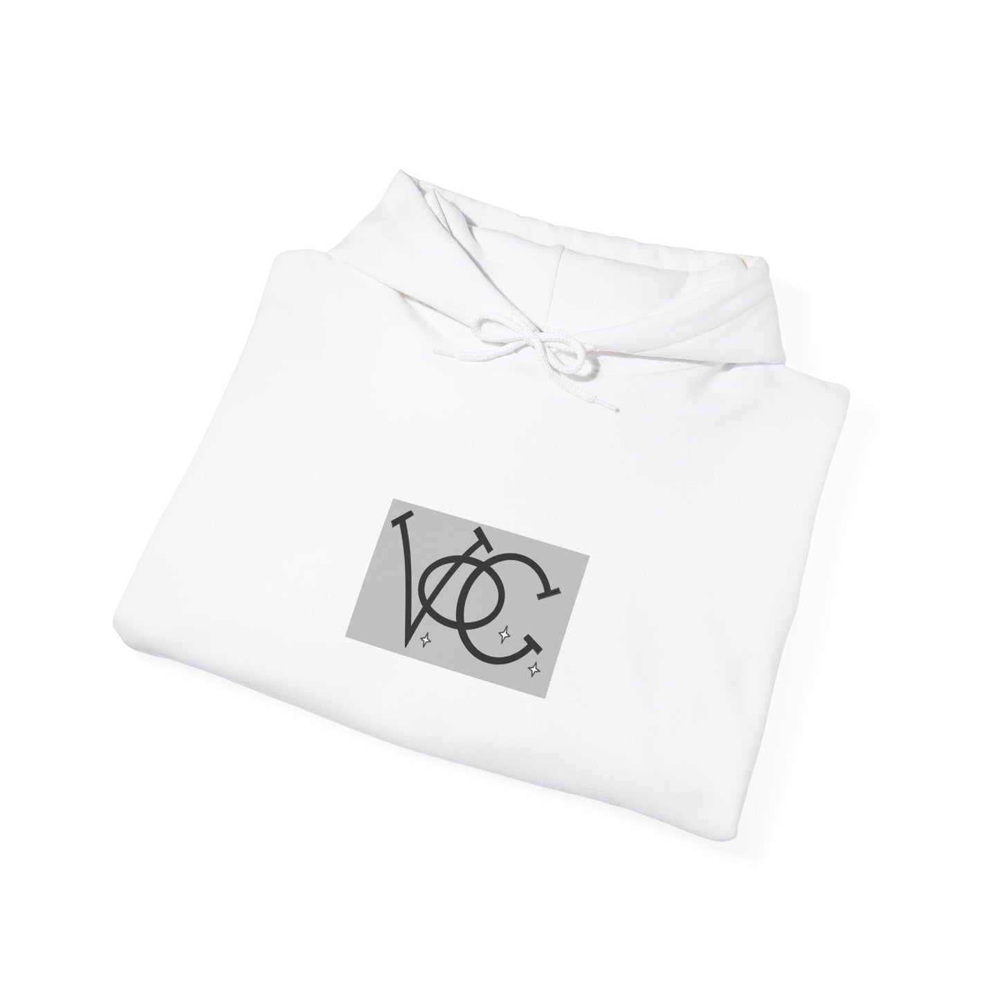Stylish Unisex Hoodie with Custom "V.O.C." Graphic Design, Cozy Pullover, Casual Wear, Gift for Him/Her, Perfect for All Seasons