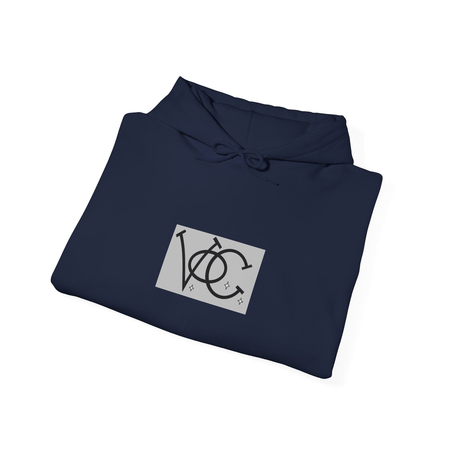 Stylish Unisex Hoodie with Custom "V.O.C." Graphic Design, Cozy Pullover, Casual Wear, Gift for Him/Her, Perfect for All Seasons
