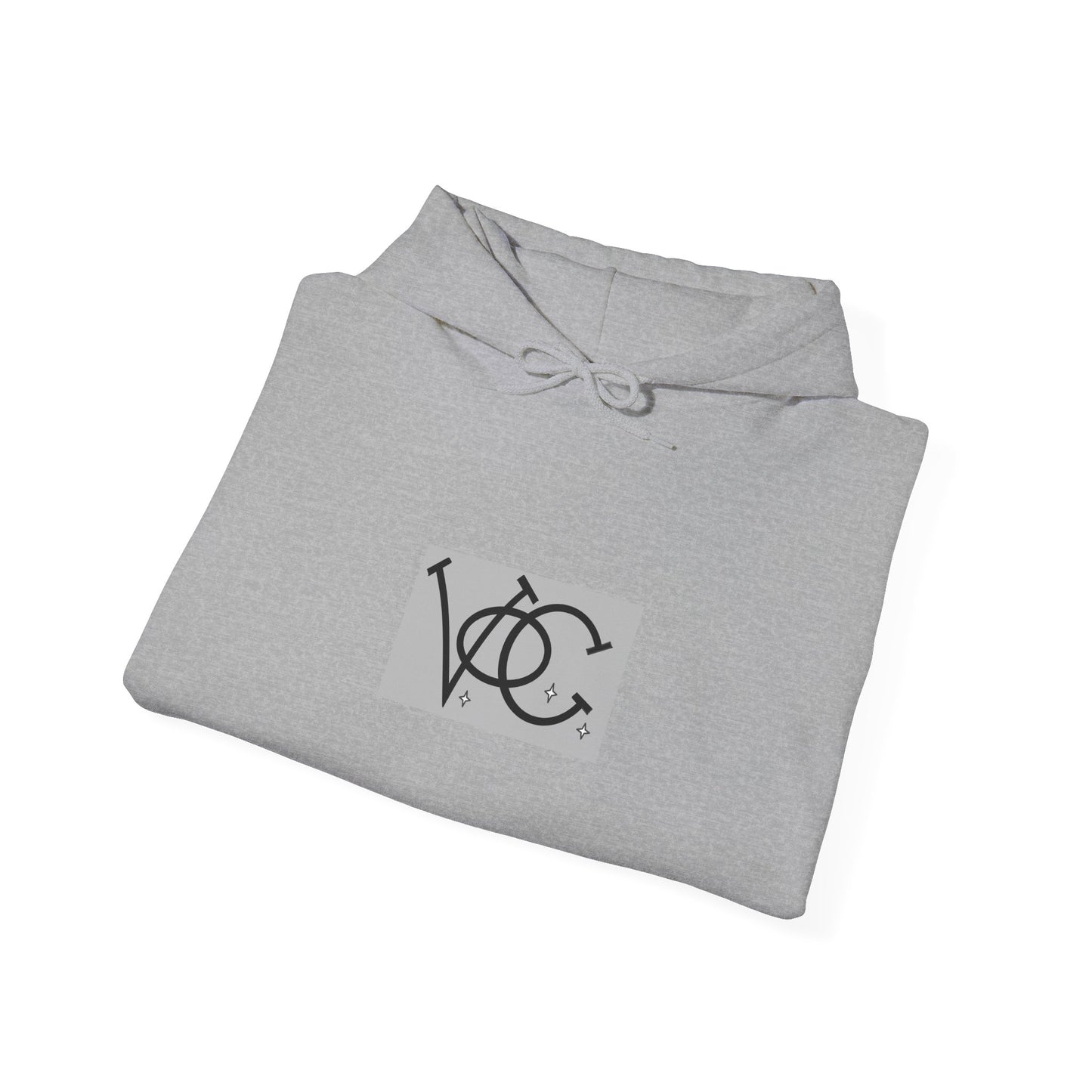 Stylish Unisex Hoodie with Custom "V.O.C." Graphic Design, Cozy Pullover, Casual Wear, Gift for Him/Her, Perfect for All Seasons
