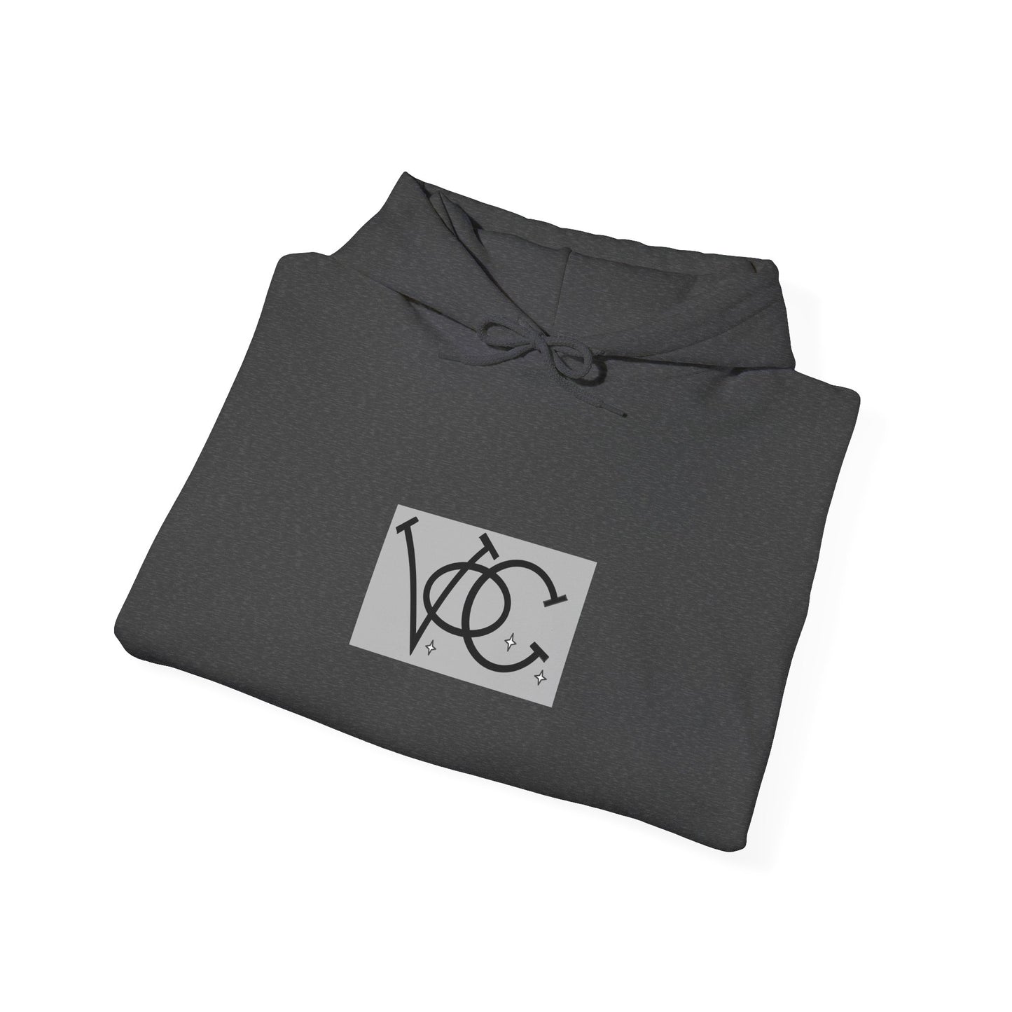 Stylish Unisex Hoodie with Custom "V.O.C." Graphic Design, Cozy Pullover, Casual Wear, Gift for Him/Her, Perfect for All Seasons
