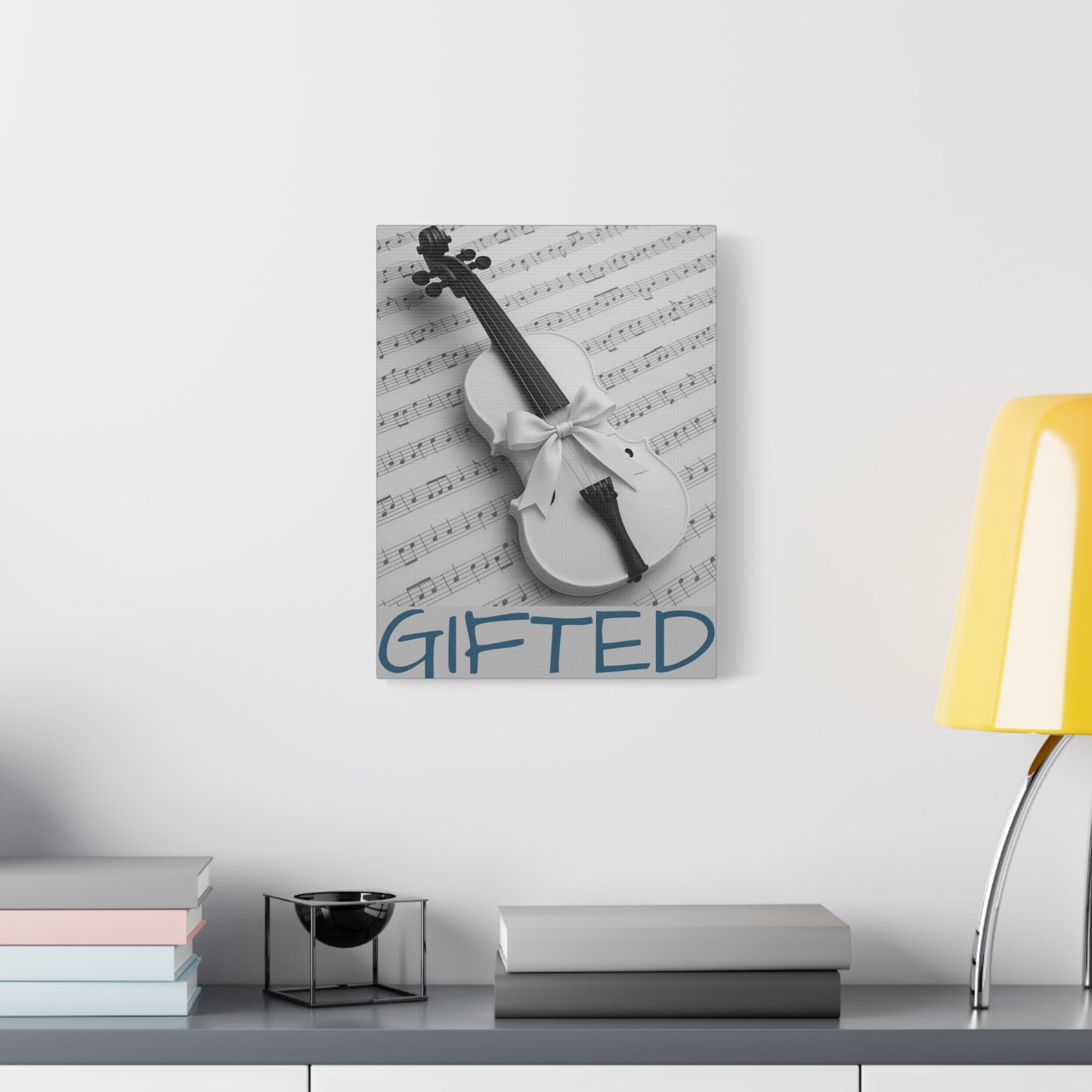 Canvas Art GIFTid Musician Home Decor, Stretched Matte Canvas, 1 25'', Violin Art Prints, Music Lover Gift