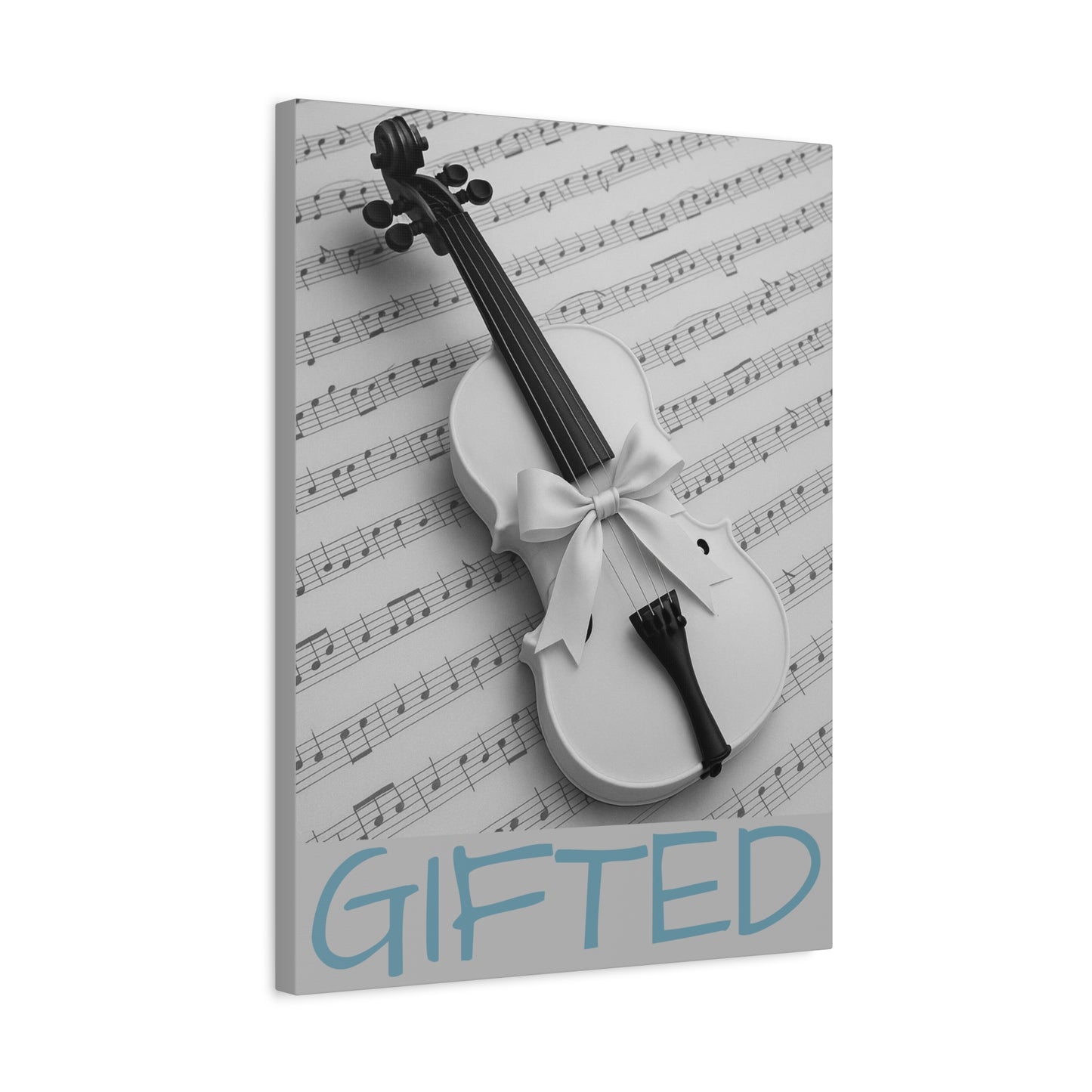 Canvas Art GIFTid Musician Home Decor, Stretched Matte Canvas, 1 25'', Violin Art Prints, Music Lover Gift