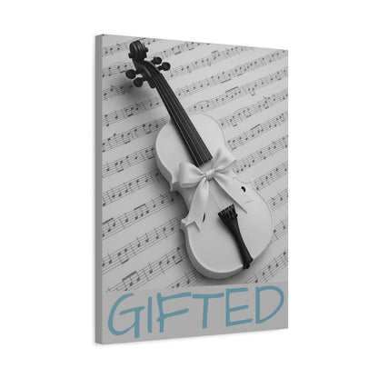 Canvas Art GIFTid Musician Home Decor, Stretched Matte Canvas, 1 25'', Violin Art Prints, Music Lover Gift