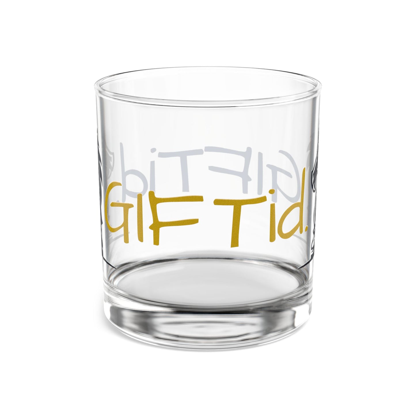 GIFTid Rocks Glass | Custom Whiskey Glass | Gift for Him | Unique Barware | Personalized Home Decor | Stylish Drinking Glass