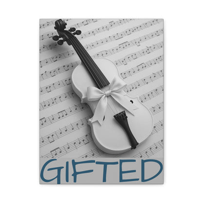 Canvas Art GIFTid Musician Home Decor, Stretched Matte Canvas, 1 25'', Violin Art Prints, Music Lover Gift