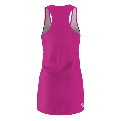 Dark Pink Sworn Enemy Racerback Dress for Women | Trendy Casual Dress, Summer Outfit, Beachwear, Daily Dress, Unique Gift Idea