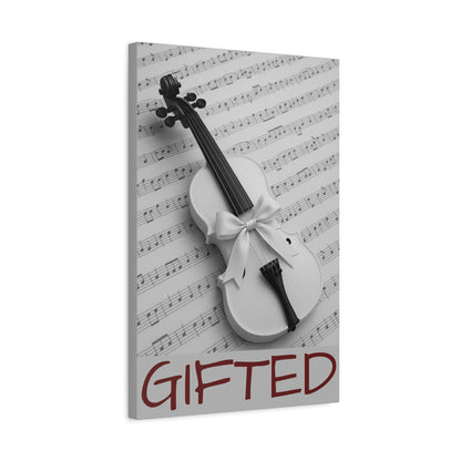Canvas Art GIFTid Musician Home Decor, Stretched Matte Canvas, 1 25'', Violin Art Prints, Music Lover Gift