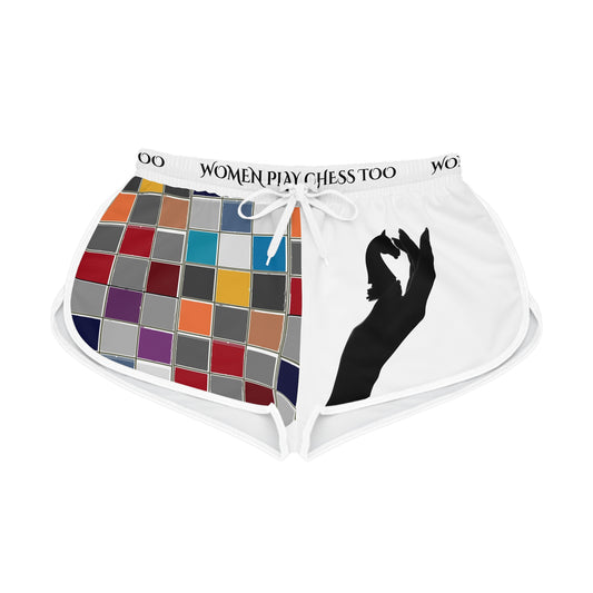 GIFTid Women Play Too - Relaxed Shorts, Playful Loungewear, Gift for Her, Comfortable Summer Shorts, Chess Lover Gift