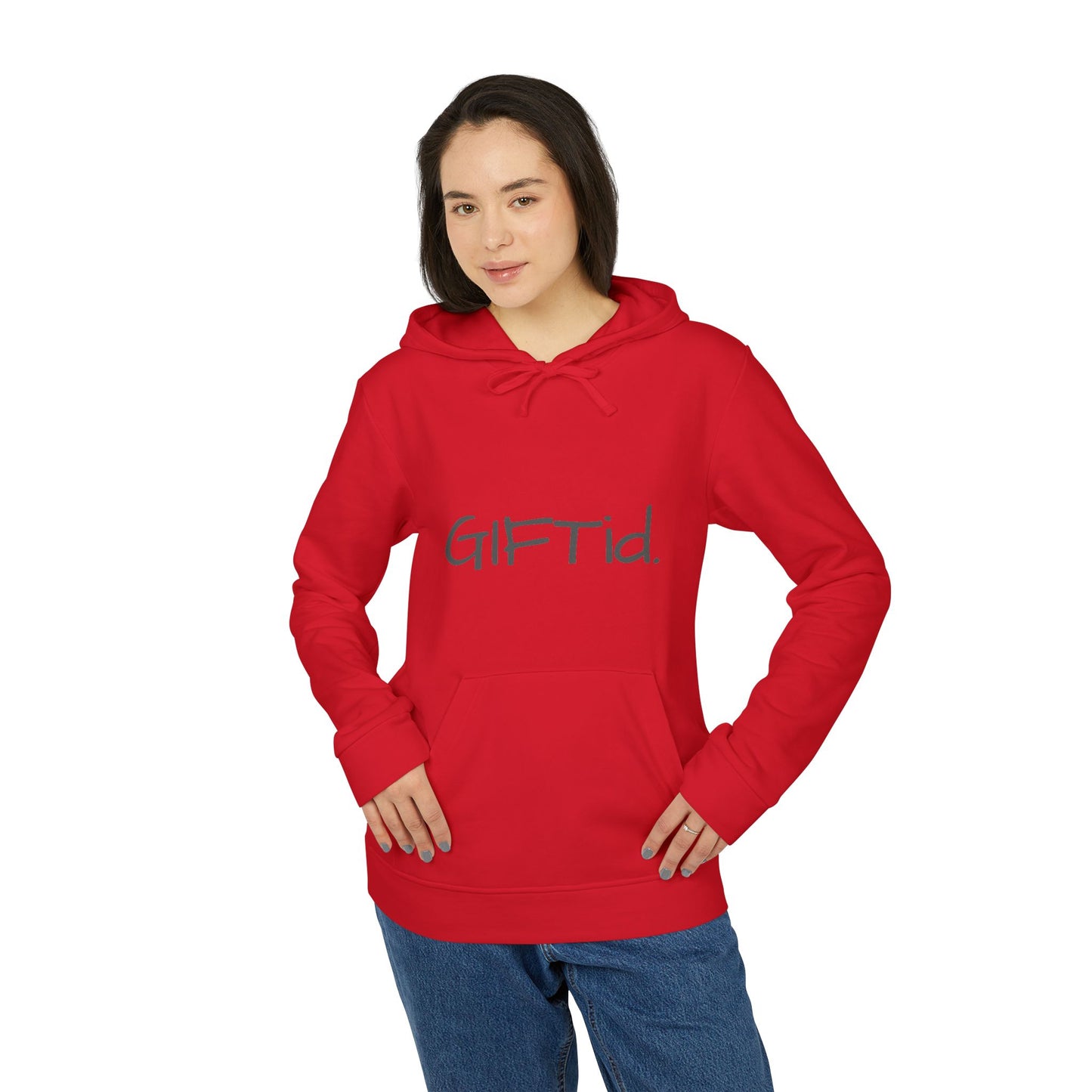 Fleece "Gifted" Adidas Hoodie Cozy Unisex Sweatshirt. Perfect for All Occasions, Sports, Casual Wear, Athleisure