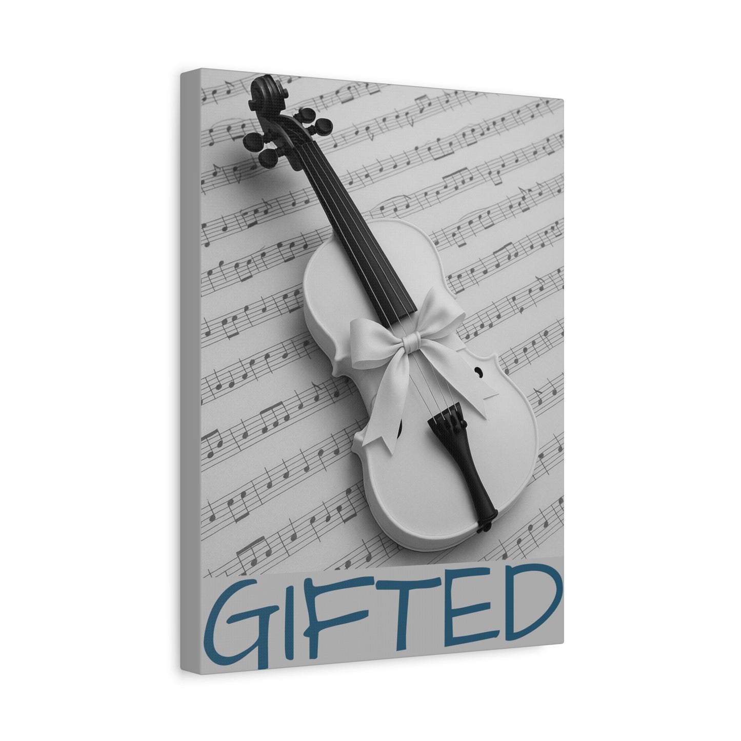 Canvas Art GIFTid Musician Home Decor, Stretched Matte Canvas, 1 25'', Violin Art Prints, Music Lover Gift