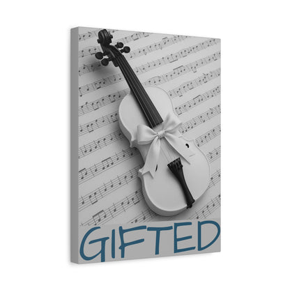 Canvas Art GIFTid Musician Home Decor, Stretched Matte Canvas, 1 25'', Violin Art Prints, Music Lover Gift