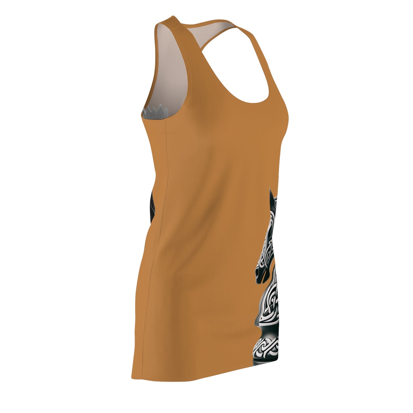 Lateral Move Racerback Dress, Bohemian Style Dress, Unique Summer Dress, Gifts for Chess Lovers, Casual Wear