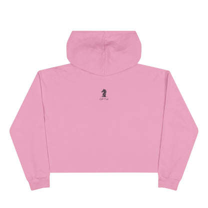Women Play Chess Too Crop Hoodie, Stylish Women's Hoodie, Gift for "Chess" Lovers, Comfortable Casual Wear, Perfect for Any Occasion