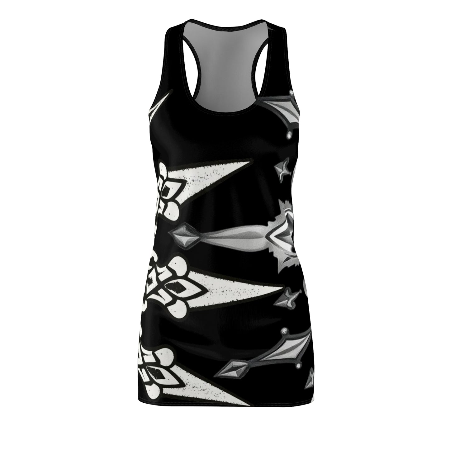 Black Sworn Enemy Racerback Dress for Women | Trendy Casual Dress, Summer Outfit, Beachwear, Daily Dress, Unique Gift Idea