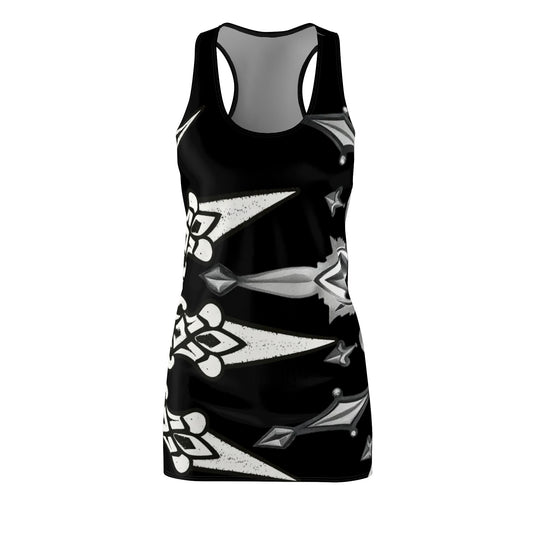 Black Sworn Enemy Racerback Dress for Women | Trendy Casual Dress, Summer Outfit, Beachwear, Daily Dress, Unique Gift Idea