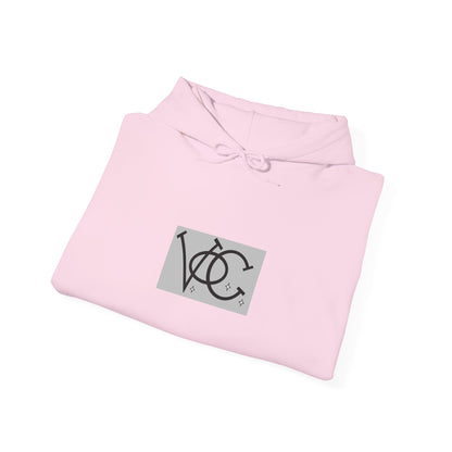 Stylish Unisex Hoodie with Custom "V.O.C." Graphic Design, Cozy Pullover, Casual Wear, Gift for Him/Her, Perfect for All Seasons