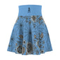 Flower Web Skater Skirt - Blue
