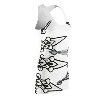 White Sworn Enemy Racerback Dress for Women | Trendy Casual Dress, Summer Outfit, Beachwear, Daily Dress, Unique Gift Idea