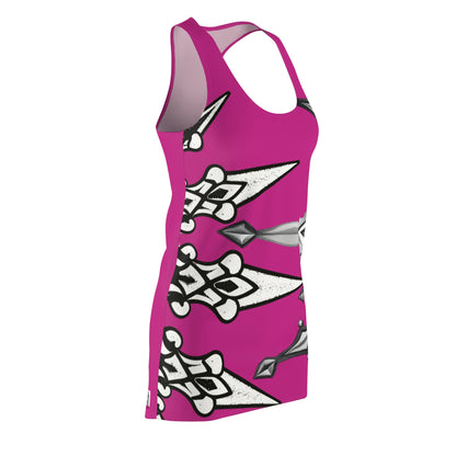 Dark Pink Sworn Enemy Racerback Dress for Women | Trendy Casual Dress, Summer Outfit, Beachwear, Daily Dress, Unique Gift Idea