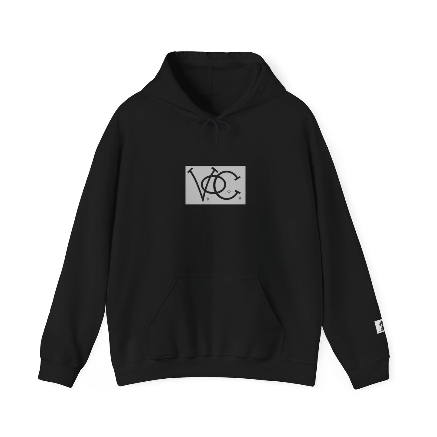 Stylish Unisex Hoodie with Custom "V.O.C." Graphic Design, Cozy Pullover, Casual Wear, Gift for Him/Her, Perfect for All Seasons