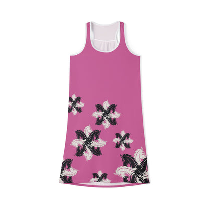 GIFTid Xtra HorseFlower Racerback Dress, Summer Dress, Casual Dress, Beachwear, Everyday Dress