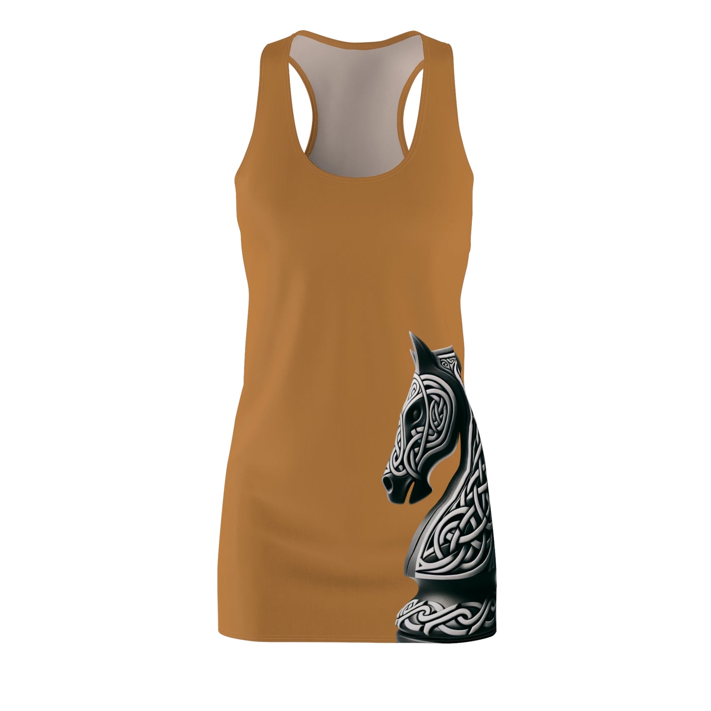 Lateral Move Racerback Dress, Bohemian Style Dress, Unique Summer Dress, Gifts for Chess Lovers, Casual Wear