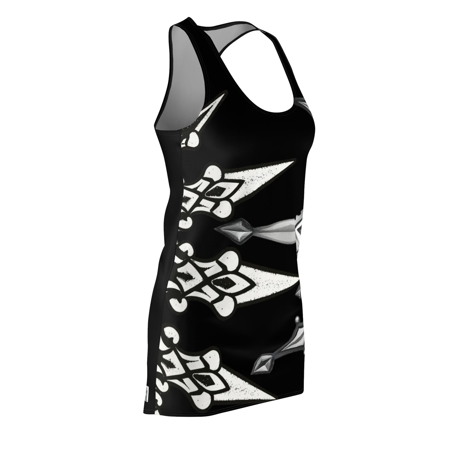 Black Sworn Enemy Racerback Dress for Women | Trendy Casual Dress, Summer Outfit, Beachwear, Daily Dress, Unique Gift Idea
