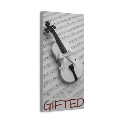 Canvas Art GIFTid Musician Home Decor, Stretched Matte Canvas, 1 25'', Violin Art Prints, Music Lover Gift