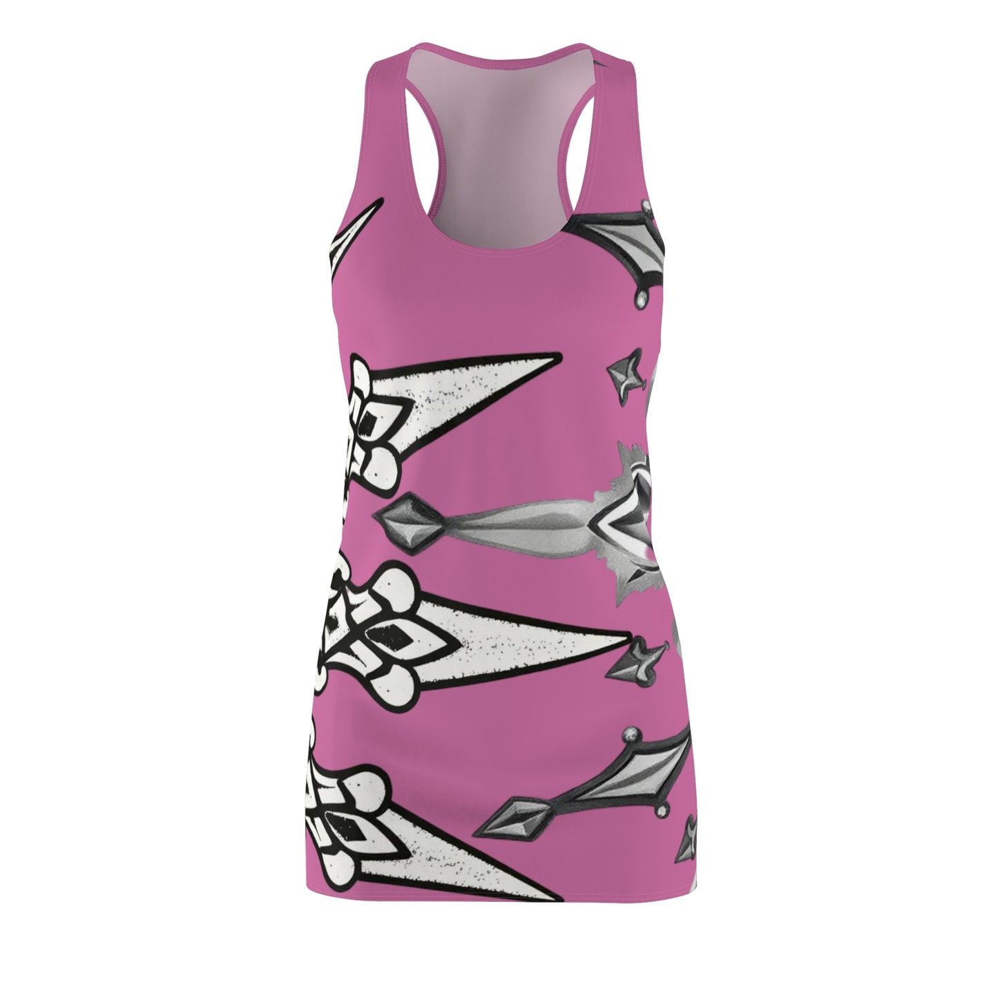 Pink Sworn Enemy Racerback Dress for Women | Trendy Casual Dress, Summer Outfit, Beachwear, Daily Dress, Unique Gift Idea