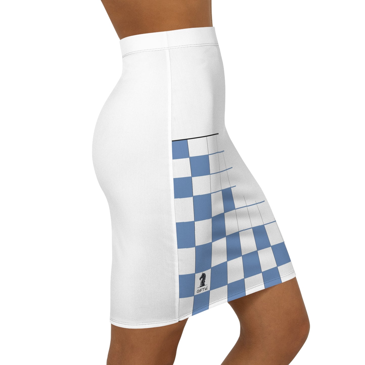 White GIFTid Choosing Sides Pencil Skirt, Chic Office Wear, Trendy Outfit for Parties, Date Night, Casual Gatherings