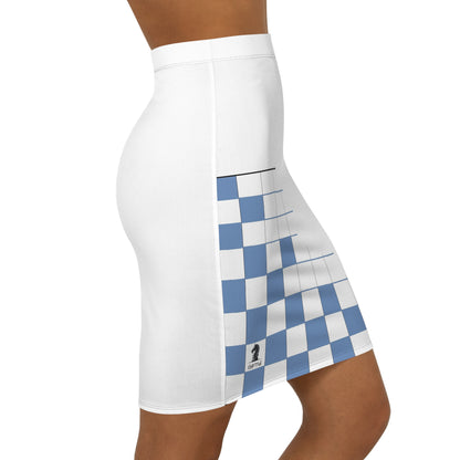 White GIFTid Choosing Sides Pencil Skirt, Chic Office Wear, Trendy Outfit for Parties, Date Night, Casual Gatherings