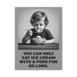 Canvas Print, Sad Child Eating Ice Cream with a Fork, Inspirational Quote, Wall Art Decor, Home Decor, Gift for Ice Cream Lovers, Matte