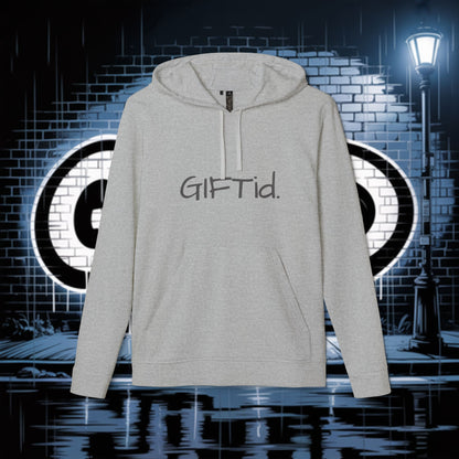 Fleece "Gifted" Adidas Hoodie Cozy Unisex Sweatshirt. Perfect for All Occasions, Sports, Casual Wear, Athleisure