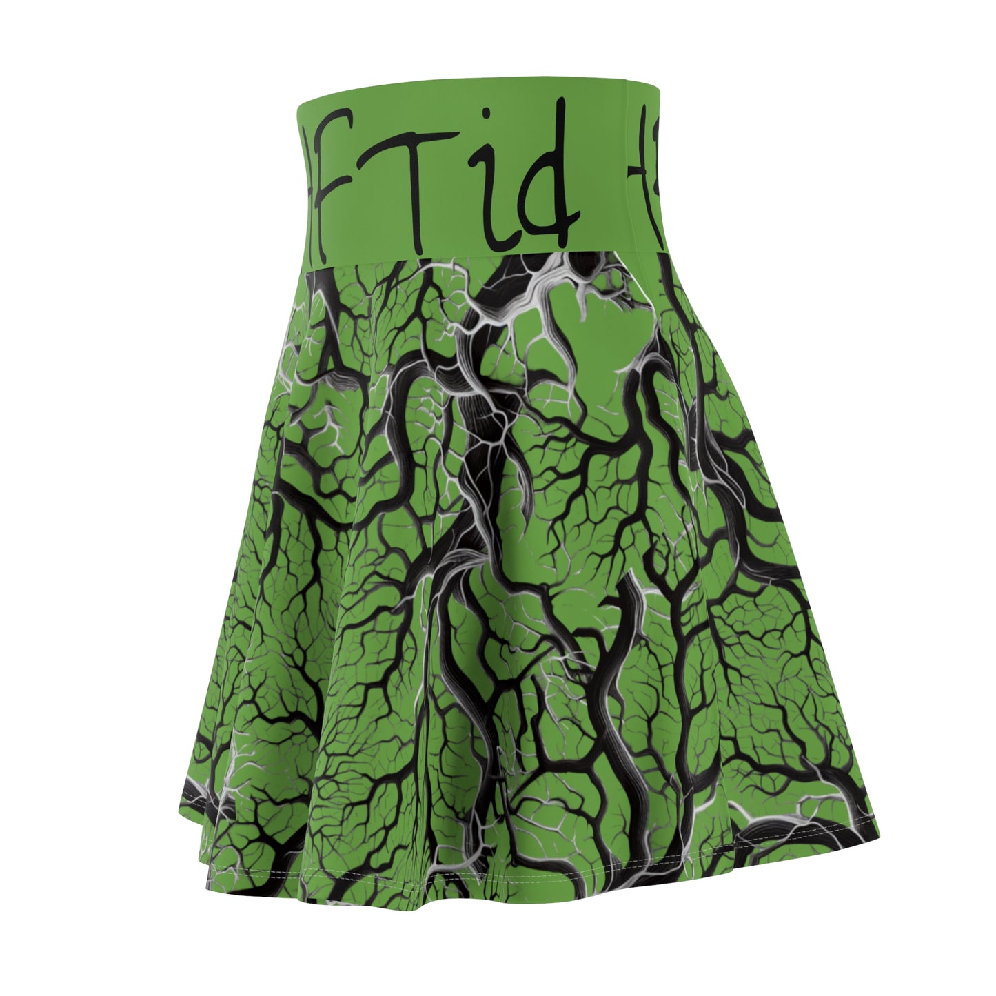 NatureILL Born Killer Skate Skirt Green - AOP | Trendy Outfit for Casual Days, Parties, Festivals, Summer Gatherings, Unique Gift Idea