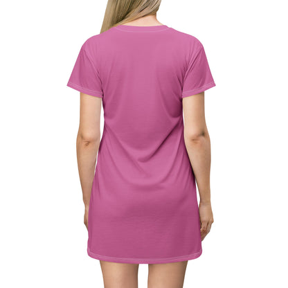 Pink GIFTid Queen's Domain Graphic T-Shirt Dress | Unique Chess Lover Gift, Casual Wear, Playful Outfit, Game Night Apparel, Stylish Dress