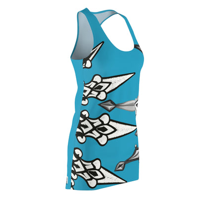 Blue Sworn Enemy Racerback Dress for Women | Trendy Casual Dress, Summer Outfit, Beachwear, Daily Dress, Unique Gift Idea