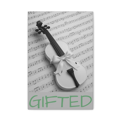 Canvas Art GIFTid Musician Home Decor, Stretched Matte Canvas, 1 25'', Violin Art Prints, Music Lover Gift