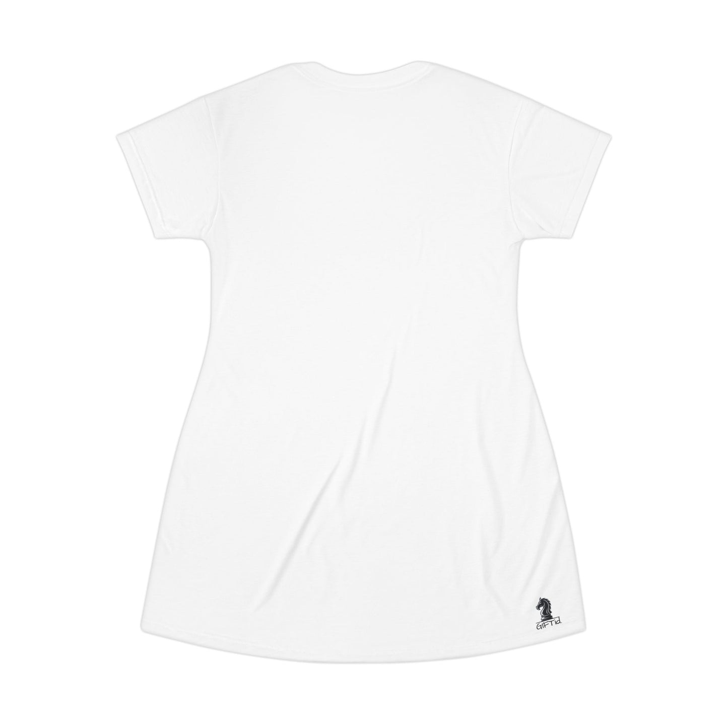Queen of Night Clubs T-Shirt Dress, Fashionable Casual Wear, Unique Gift for Her, Summer Dress, Trendy Lounge Dress