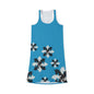 Turquois GIFTid Xtra HorseFlower Racerback Dress, Summer Dress, Casual Dress, Beachwear, Everyday Dress